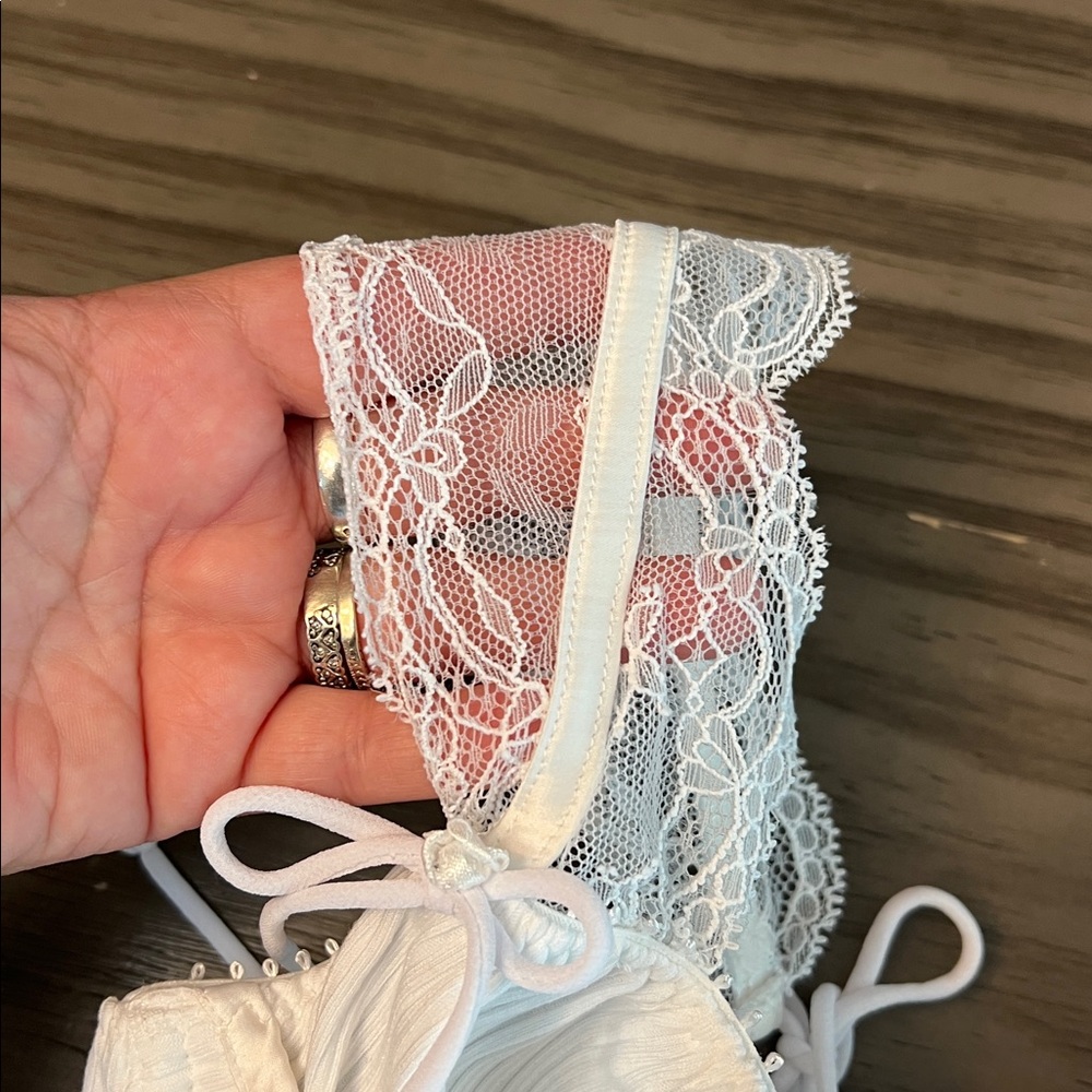 FOR LOVE AND LEMONS DAHLIA WHITE CORSET/BUSTIER LARGE - Picture 5 of 16